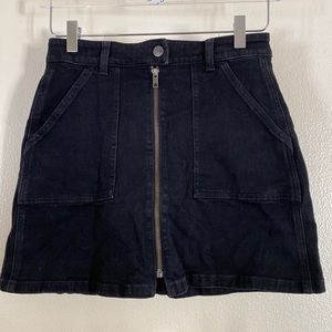 Madewell Black Denim Skirt